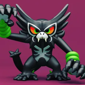 Captivating Image Of Zarude With A Striking Magenta-purple Background Wallpaper