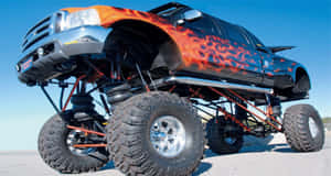 Captivating Monster Truck Action Wallpaper