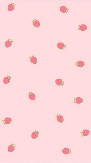 Captivating Pastel Strawberry Art Wallpaper