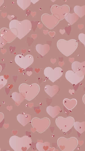 Captivating Pink Heart Iphone Wallpaper Wallpaper