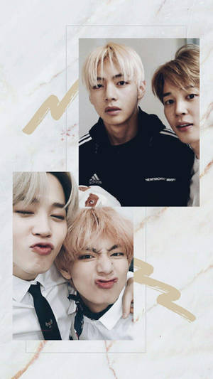 Captivating Portrait Of Vmin Duo Wallpaper