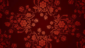 Captivating Red Aesthetic Flower Design Wallpaper