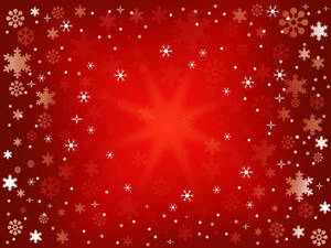 Captivating Red Christmas Snowflake Background Wallpaper