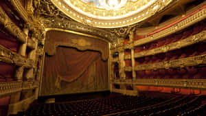 Captivating View Of The Paris Opera House Theater Wallpaper