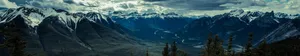 Capture The Beauty Of Nature With This Amazing 5760x1080 Panoramic View Of A Majestic Mountain Landscape Wallpaper