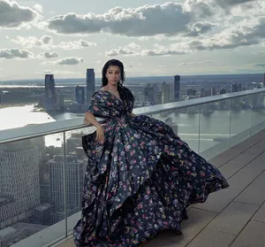 Cardi B On Balcony Wallpaper