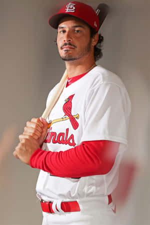 Cardinals Baseball Player Portrait Wallpaper