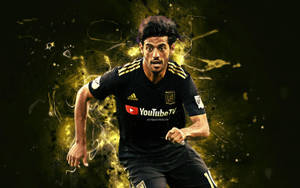 Carlos Vela Golden Aura Los Angeles Fc Fan Art Wallpaper