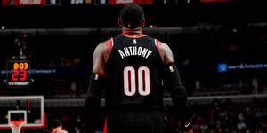 Carmelo Anthony Blazers Jersey 00 Back Wallpaper