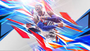 Carmelo Anthony Nba Colorful Art Wallpaper