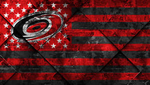 Carolina Hurricanes On Usa Flag Wallpaper