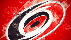 Carolina Hurricanes With Paint Splashes Wallpaper