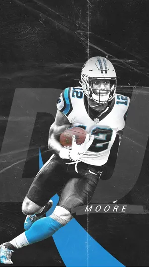 Carolina Panthers Player Dj Moore Number 12 Wallpaper
