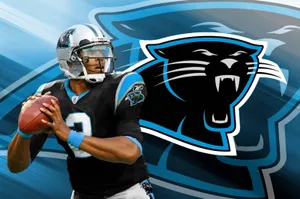 Carolina Panthers Player Dj Moore Panther Logo Wallpaper