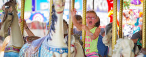 Carousel Ride At The Fair Wallpaper