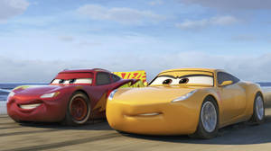 Cars Luigi Vs Lightning Mcqueen Wallpaper