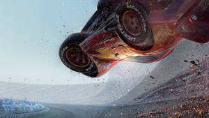 Cars Tumbling Action Packed Scene Wallpaper