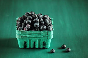 Carton Of Blueberries Wallpaper