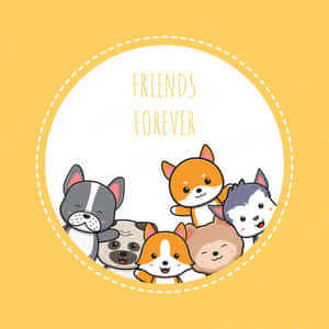 Cartoon Animal Friends Forever Wallpaper