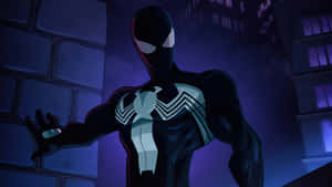 Cartoon Black And White Spider Man Pfp Wallpaper