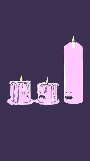 Cartoon Candles Samsung Galaxy S4 Wallpaper