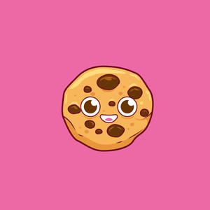 Cartoon Cookie With Goofy Eyes Wallpaper