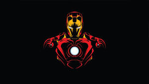 Cartoon Drawing Of The Superhero Iron Man Wallpaper