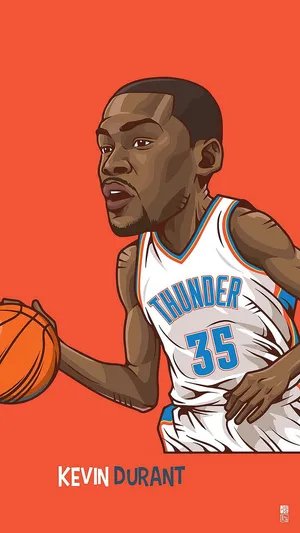 Cartoon Nba Players Kevin Durant Wallpaper