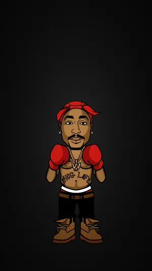 Cartoon Rapper Dominating The Music Scene Wallpaper
