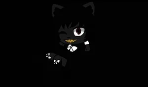 Cartoon Scary Cat Winking Wallpaper