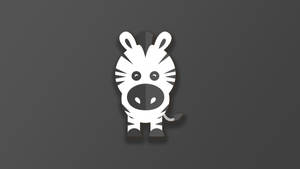 Cartoon Zebra In Gray Wallpaper