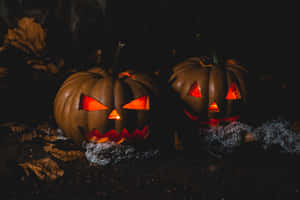 Carved Pumpkin Red Eyes Wallpaper