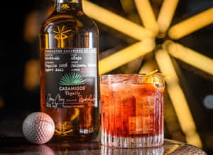 Casamigos Añejo Tequila Paired With Negroni Cocktail Wallpaper