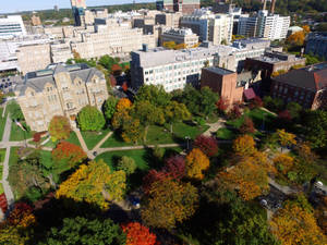 Case Western Reserve University Campus Aerial Wallpaper