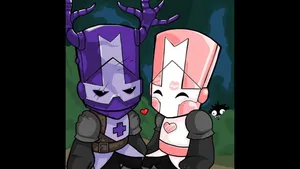 Castle Crashers Purple Pink Knights Love Wallpaper