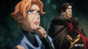 Castlevania Netflix Syphaand Trevor Concerned Look Wallpaper