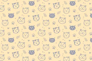 Cat Cuteness Abounds In This Adorable Pattern Wallpaper