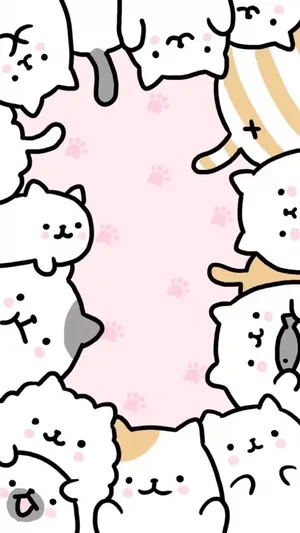 Cats Border Cute Tablet Wallpaper