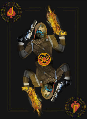 Cayde 6 Ace Card Design Mobile Wallpaper