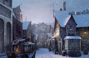 Celebrate A Magical Christmas At Hogwarts Wallpaper