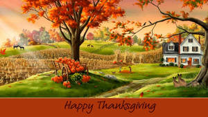 Celebrate Abundance And Gratitude With A Thanksgiving Day At A Farm Wallpaper