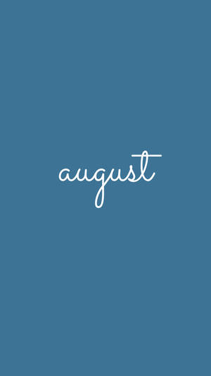 Celebrate August With A Blue Minimalist Background Wallpaper