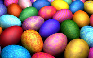 Celebrate Easter With Colorful Eggs Wallpaper