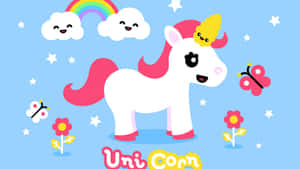 Celebrate Joy And Happiness With An Enchanting Unicorn Desktop Wallpaper