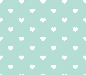 Celebrate Love With Mint Green Hearts Wallpaper