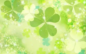 Celebrate St. Patrick's Day With This Vibrant Shamrock! Wallpaper
