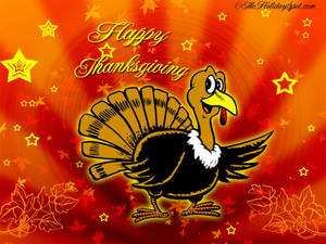 Celebrate Thanksgiving With A Festive Animated Turkey Wallpaper