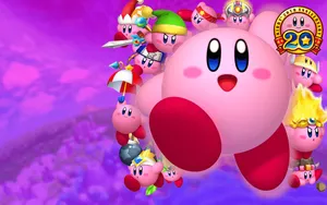 Celebrate The Adorable And Fun Adventures Of Kirby! Wallpaper