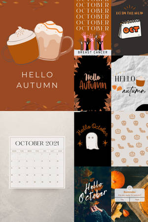 Celebrate The Beauty Of October With This Cute Wallpaper! Wallpaper