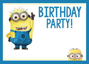 Celebrate The Best Day Ever With A Minion Birthday Wallpaper